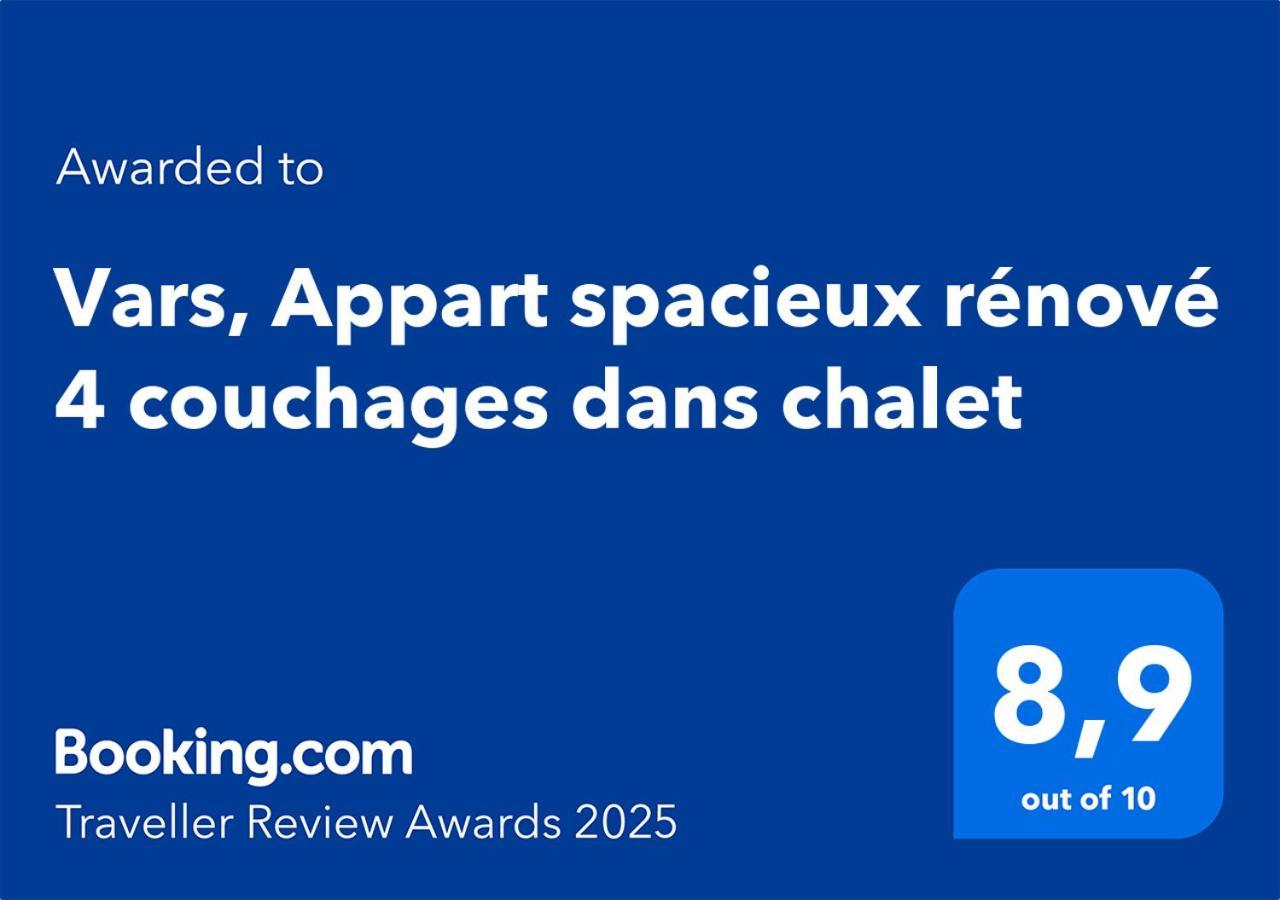 Vars, Appart Spacieux Renove 4 Couchages Dans Chalet Vars  Exterior photo